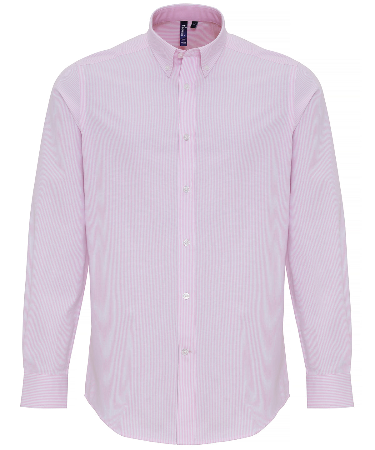Personalised Shirts - Light Blue Premier Cotton-rich Oxford stripes shirt