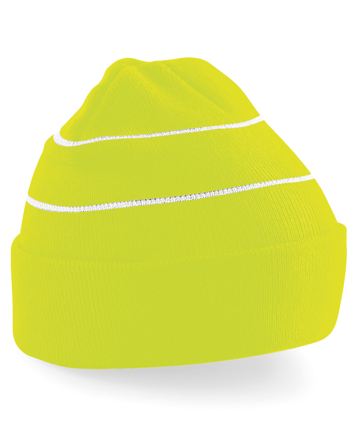 Personalised Hats - Light Yellow Beechfield Enhanced-viz beanie