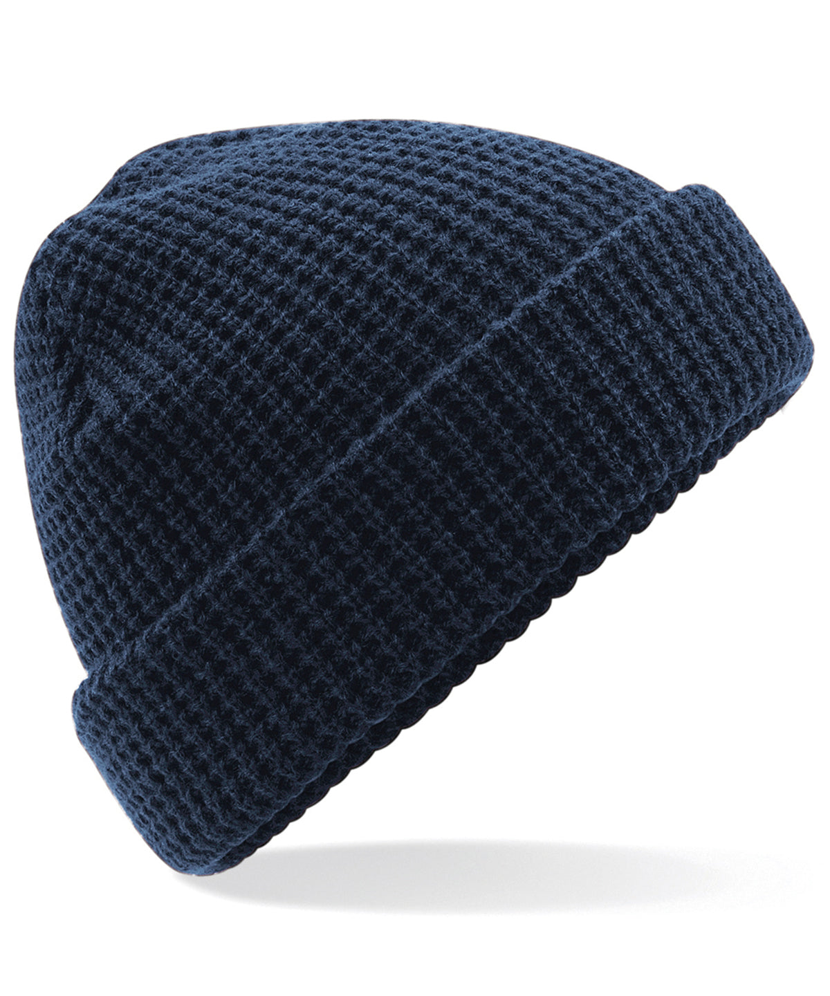 Personalised Hats - Navy Beechfield Classic waffle knit beanie