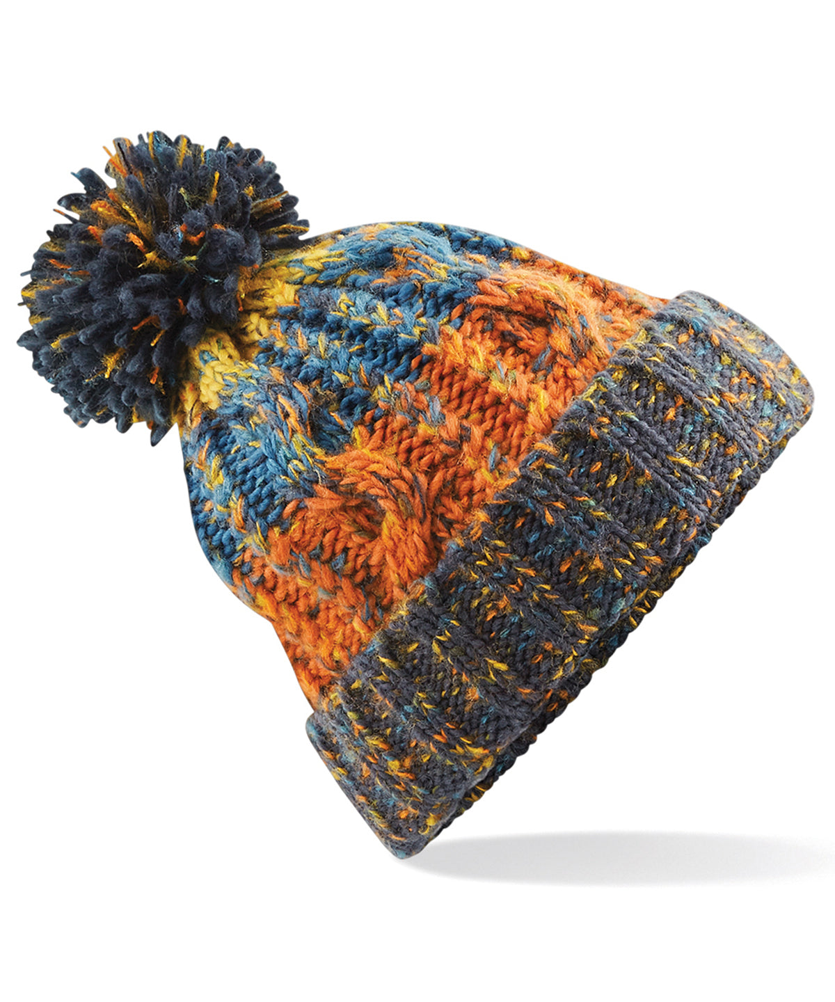 Personalised Hats - Mid Green Beechfield Corkscrew pom pom beanie