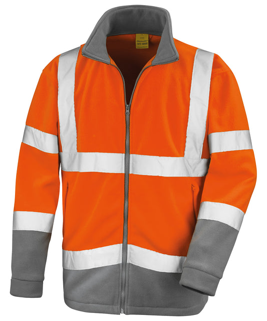 Personalised Jackets - Mid Orange Result Safeguard Safety microfleece