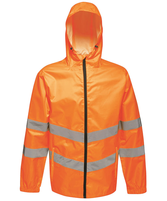 Personalised Jackets - Mid Orange Regatta High Visibility High-vis pro pack-away jacket