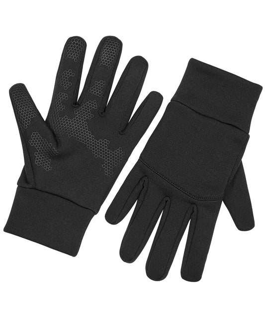 Personalised Gloves - Black Beechfield Softshell sports tech gloves