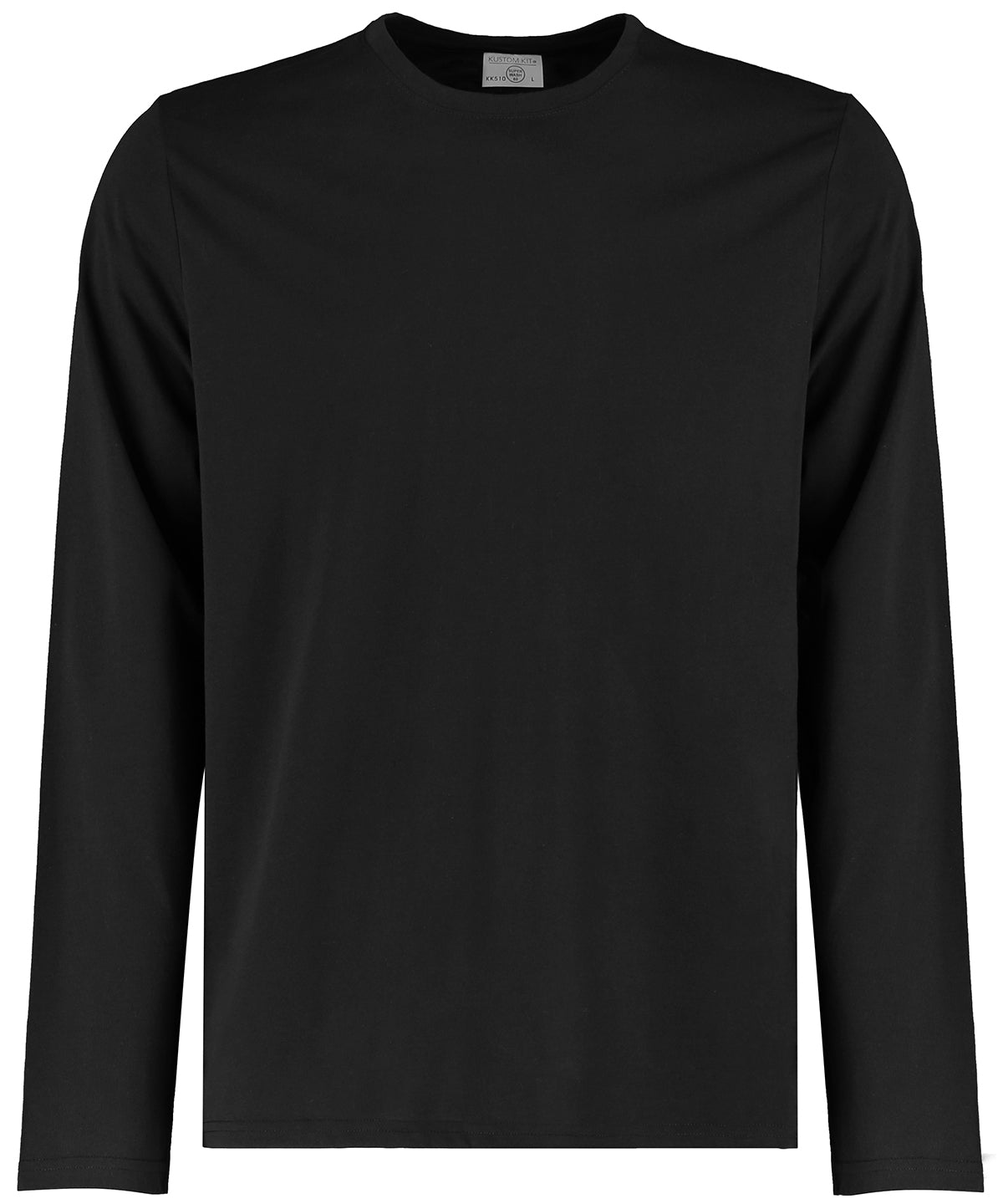 Personalised T-Shirts - Black Kustom Kit Long sleeve Superwash® 60°C tee (fashion fit)