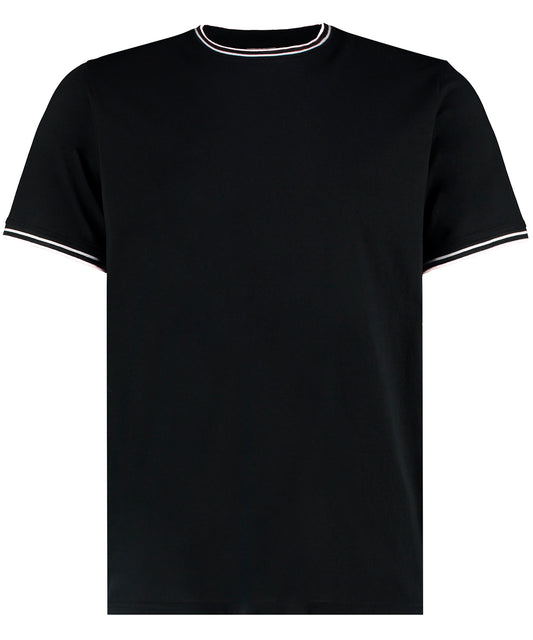 Personalised T-Shirts - Black Kustom Kit Tipped tee (fashion fit)