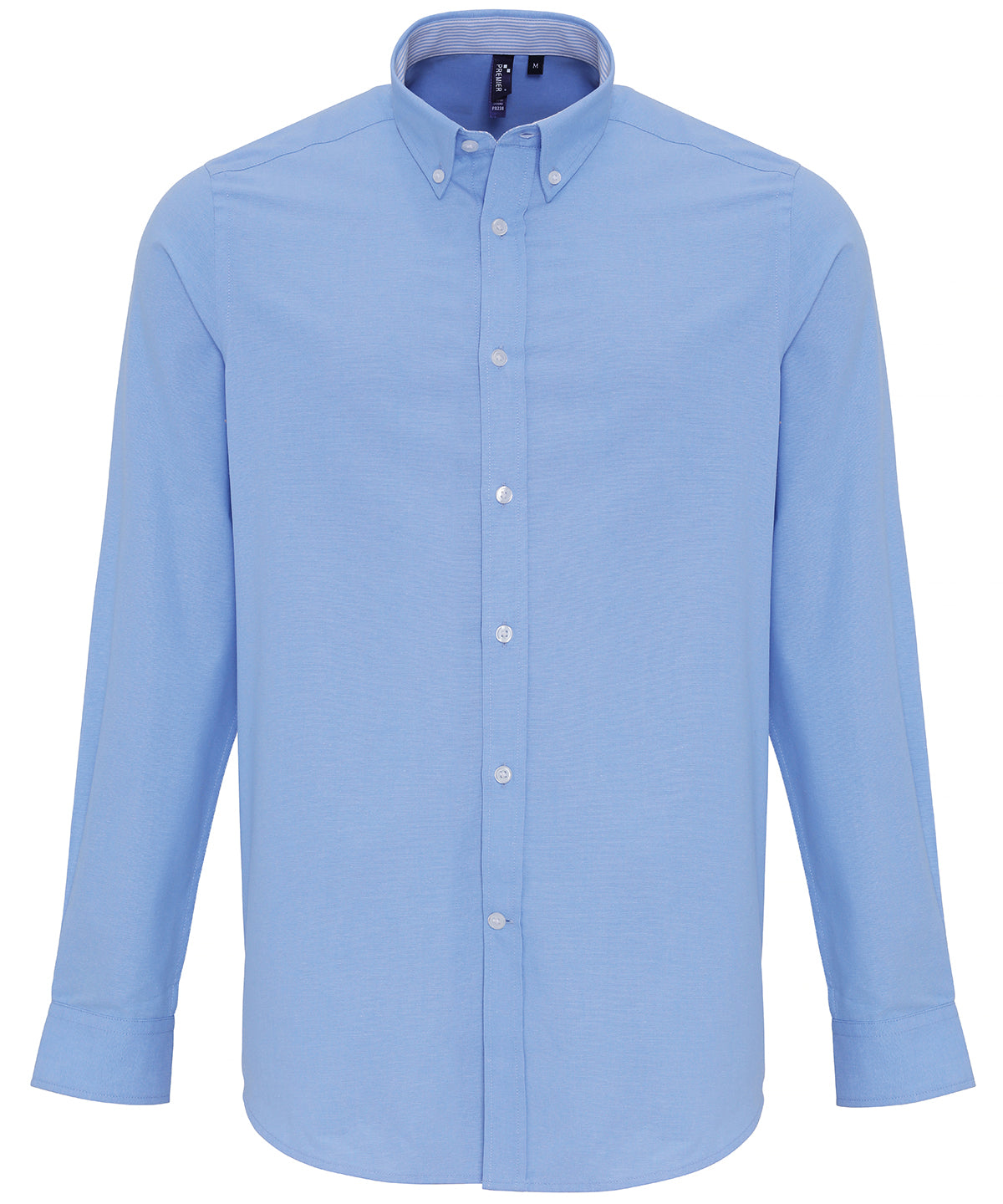 Personalised Shirts - Light Blue Premier Cotton-rich Oxford stripes shirt
