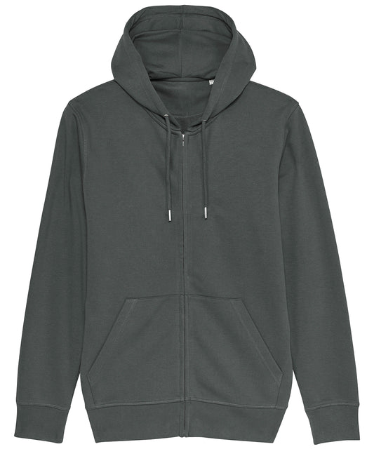 Personalised Hoodies - Dark Grey Stanley/Stella Unisex Connector essential zip-thru hoodie sweatshirt (STSU820)