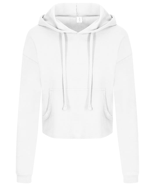 Personalised Hoodies - White AWDis Just Hoods Women's cropped hoodie