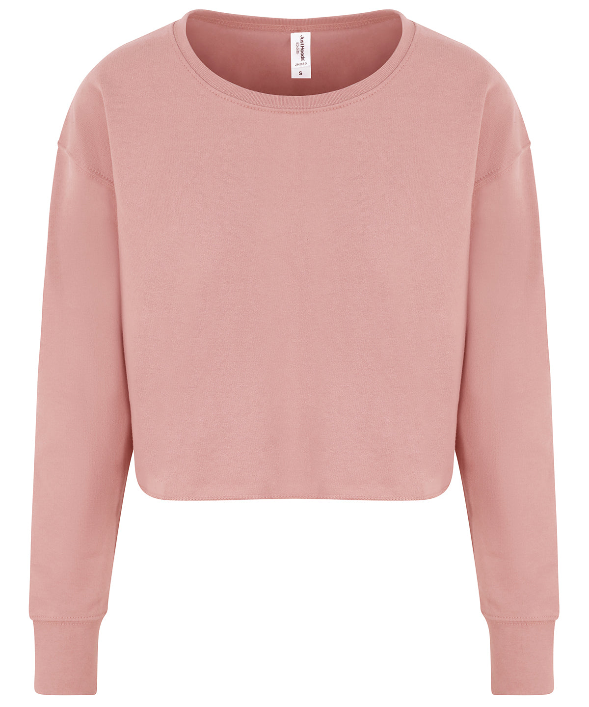 Personalised Sweatshirts - Black AWDis Just Hoods Women's cropped sweat