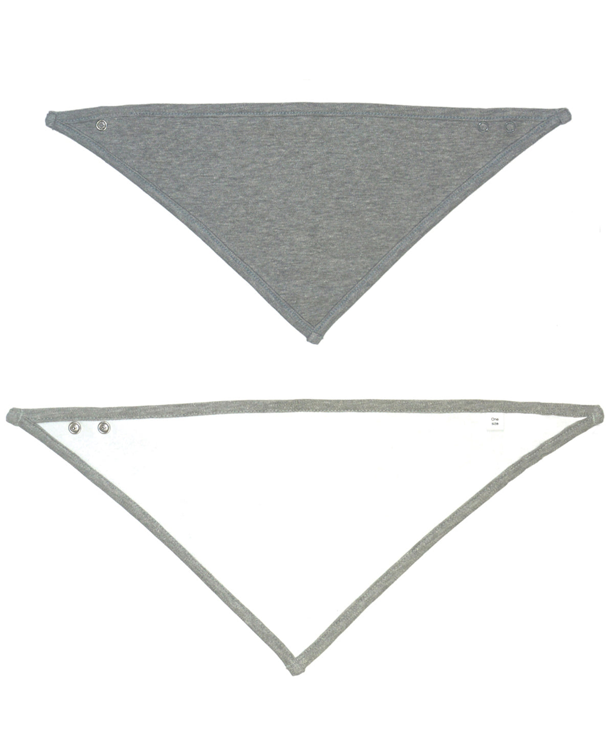 Personalised Bibs - Heather Grey Babybugz Bandana bib
