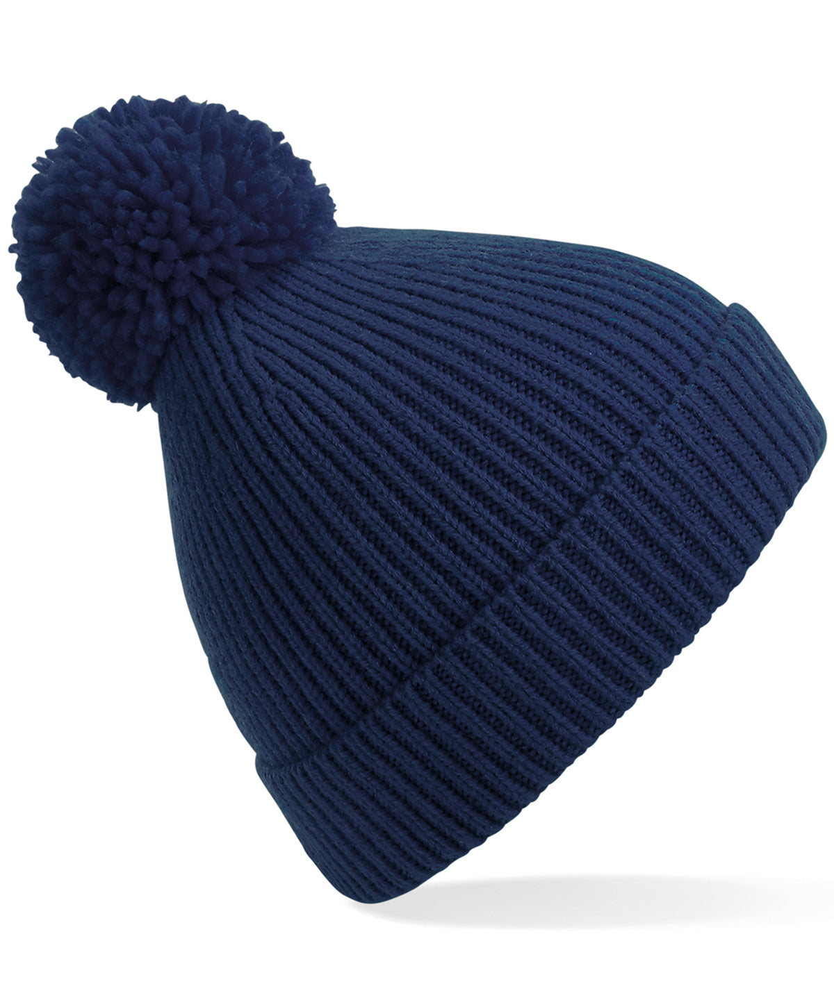 Personalised Hats - Beechfield Engineered knit ribbed pom pom beanie