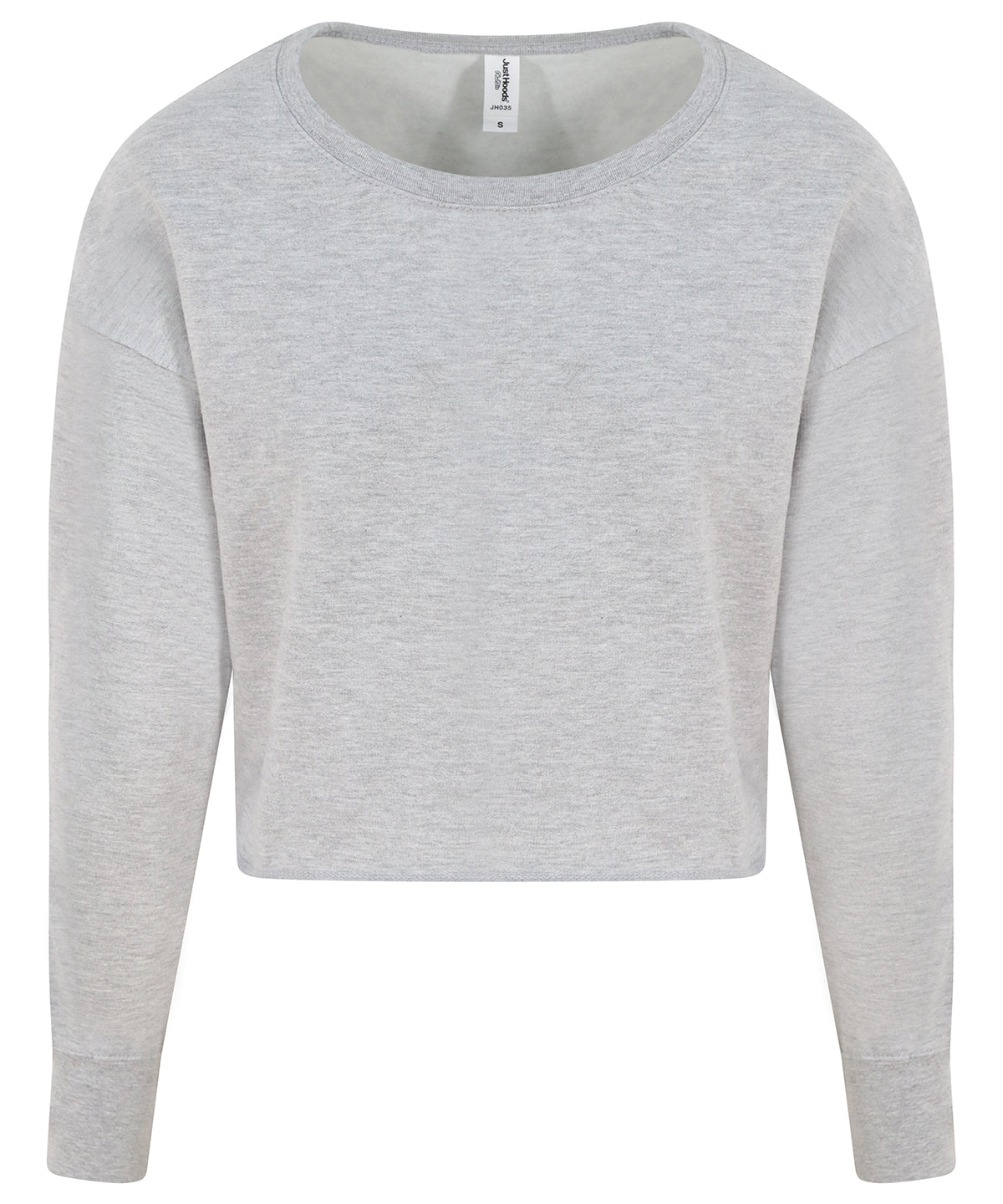 Personalised Sweatshirts - Black AWDis Just Hoods Women's cropped sweat