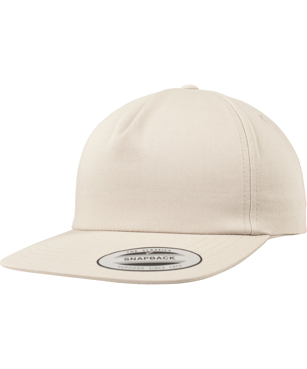 Personalised Caps - Khaki Flexfit by Yupoong Unstructured 5-panel snapback (6502)