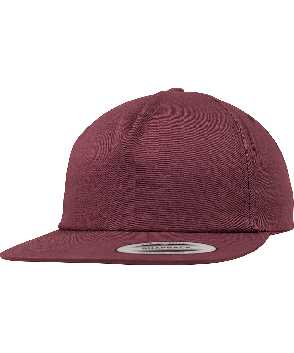 Personalised Caps - Dark Red Flexfit by Yupoong Unstructured 5-panel snapback (6502)