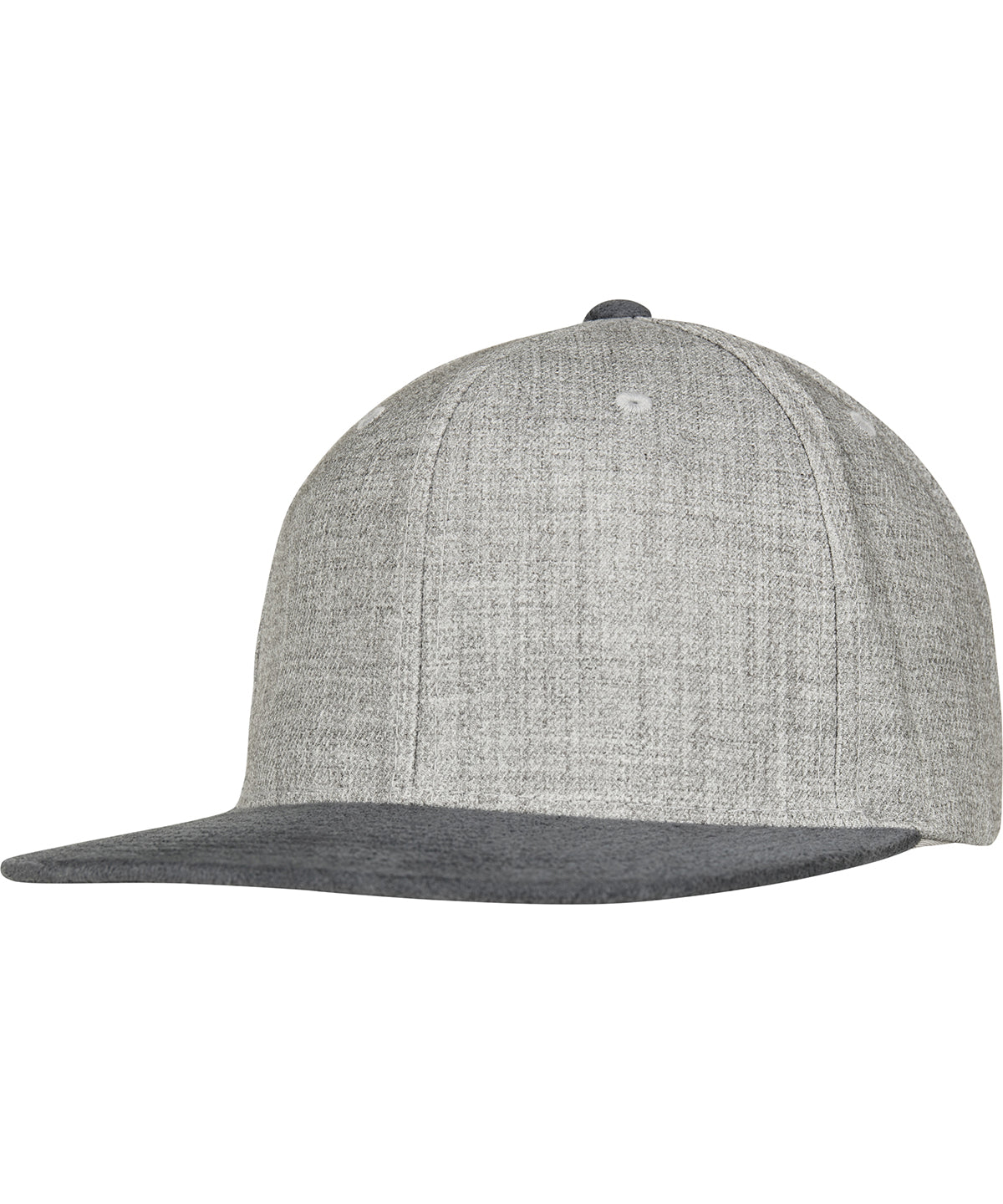 Personalised Caps - Light Grey Flexfit by Yupoong Melange velour snapback (6089VM)