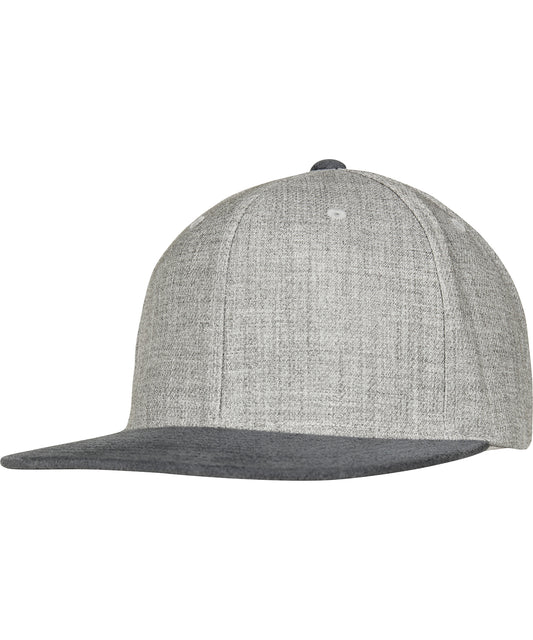 Personalised Caps - Light Grey Flexfit by Yupoong Melange velour snapback (6089VM)