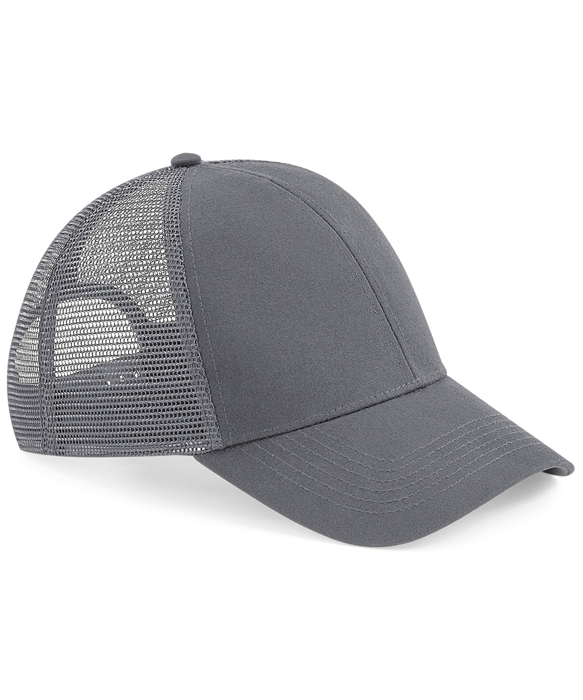 Personalised Caps - Dark Grey Beechfield Organic cotton trucker
