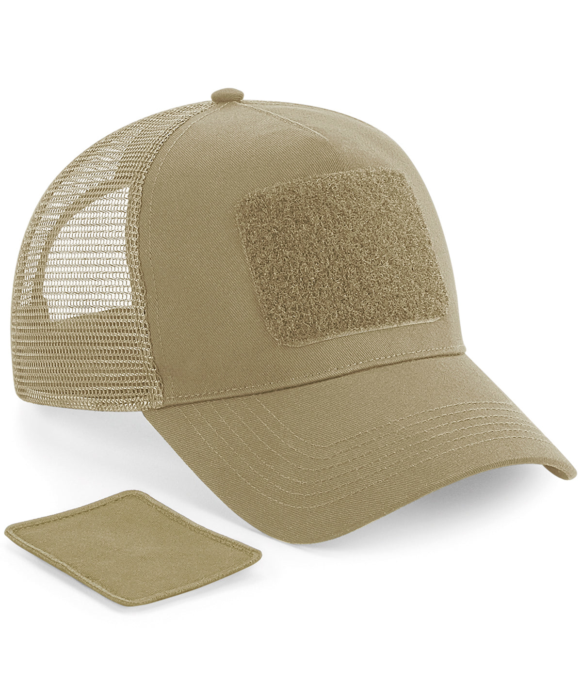Personalised Caps - Natural Beechfield Patch snapback trucker