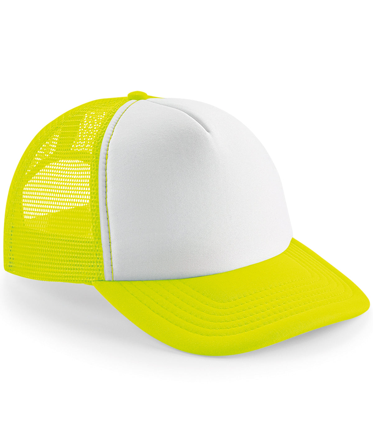 Personalised Caps - Neon Yellow Beechfield Vintage snapback trucker