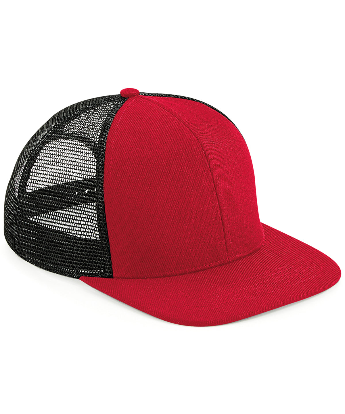 Personalised Caps - Mid Red Beechfield Original flat peak 6-panel trucker