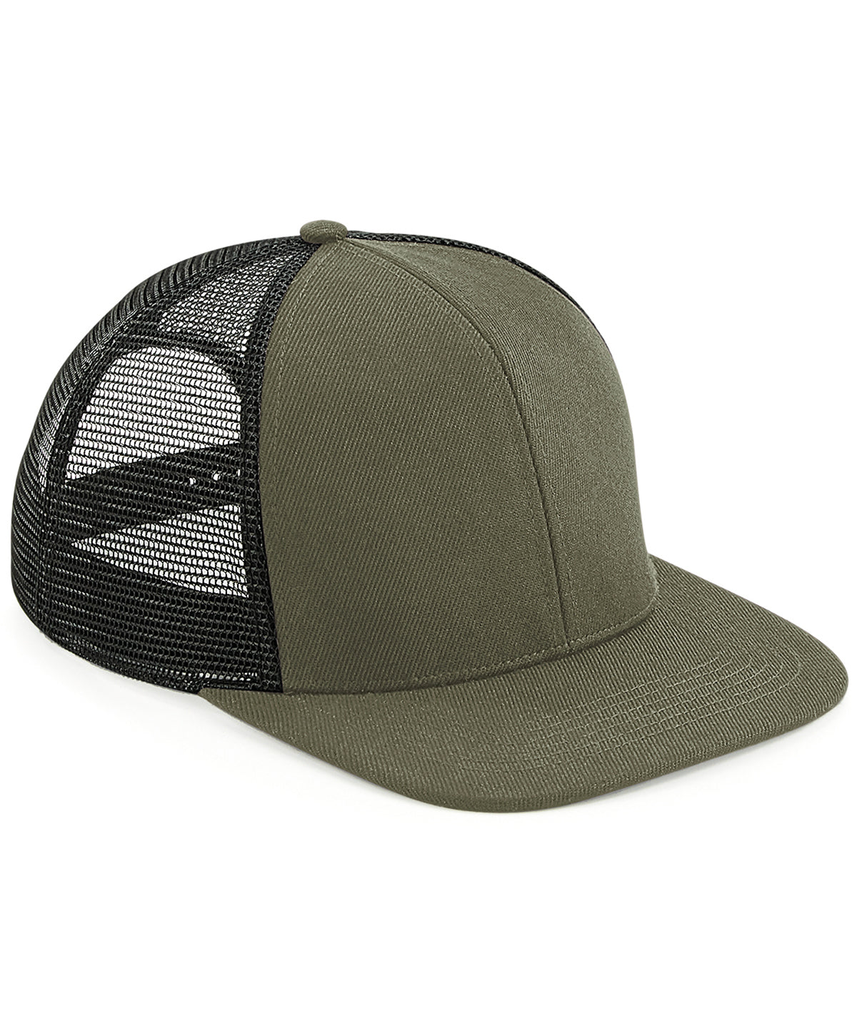Personalised Caps - Olive Beechfield Original flat peak 6-panel trucker