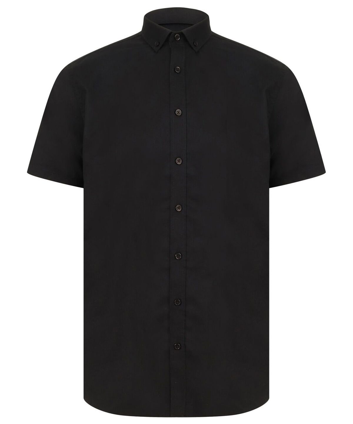 Personalised Shirts - Black Henbury Modern short sleeve Oxford shirt