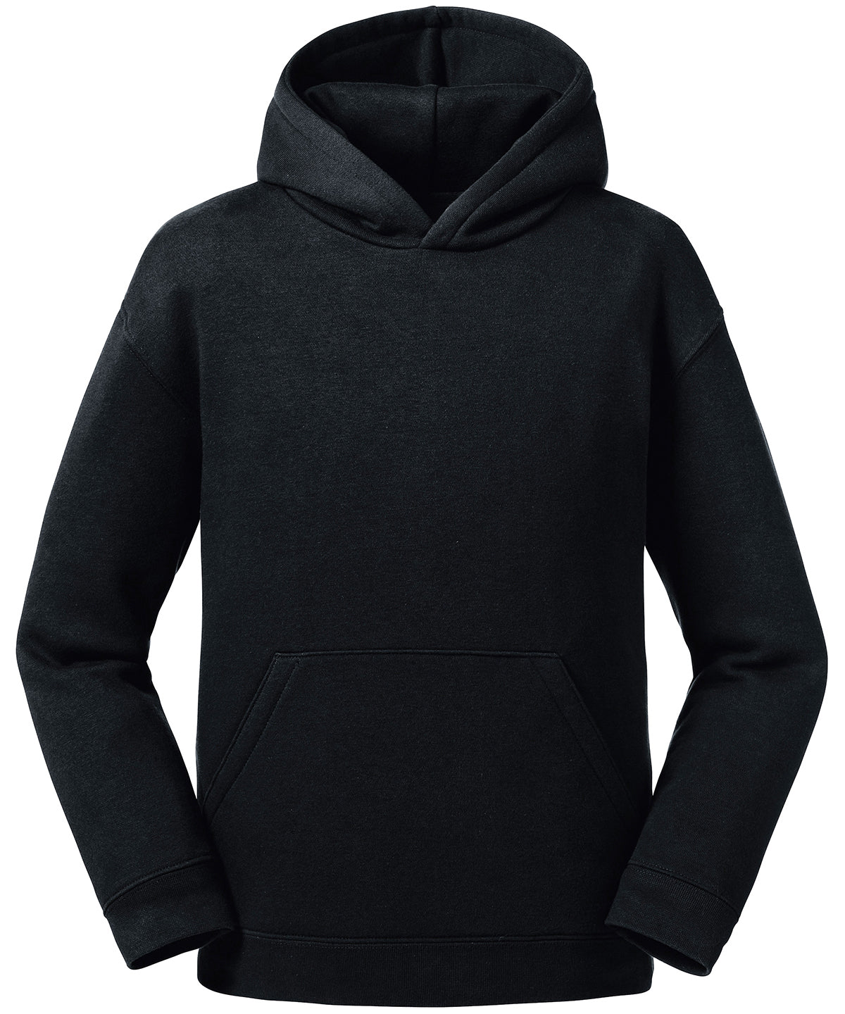 Personalised Hoodies - Black Russell Europe Kids authentic hooded sweatshirt