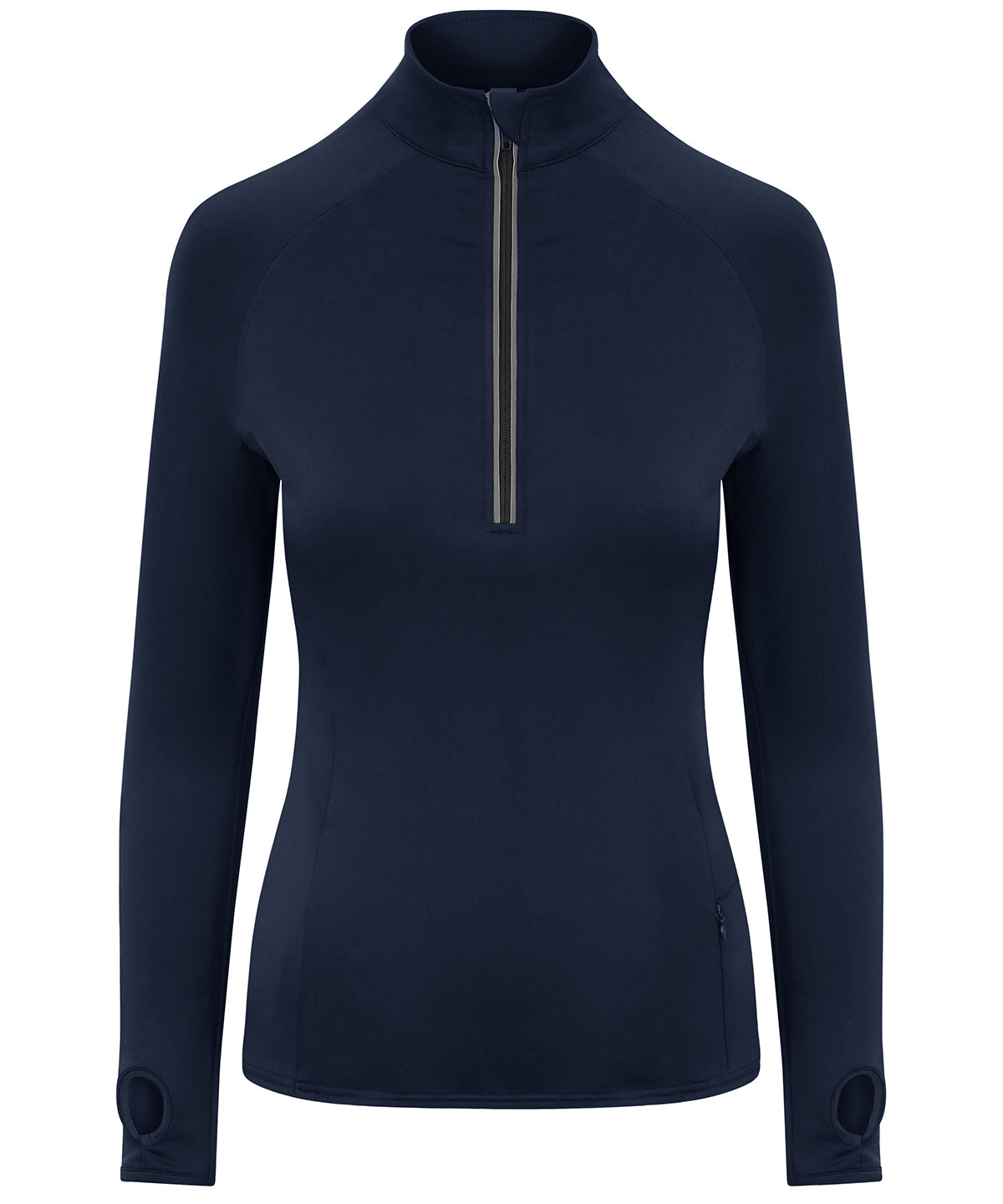 Personalised Sports Overtops - Navy AWDis Just Cool Women's Cool Flex long half-zip top