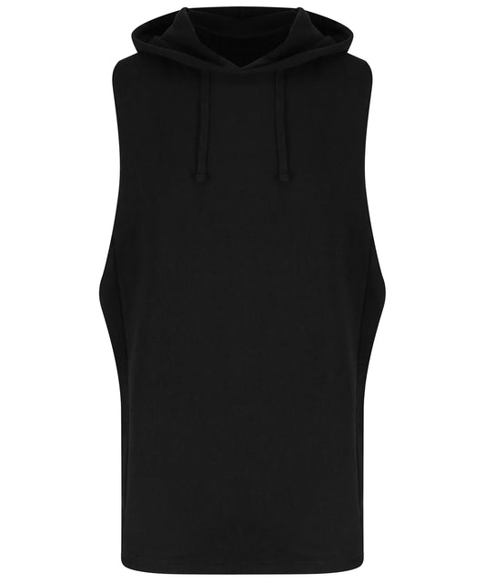 Personalised Hoodies - Black AWDis Just Cool Urban sleeveless muscle hoodie