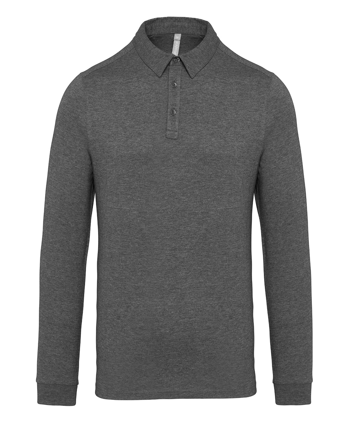 Personalised Polo Shirts - Black Kariban Jersey knit long sleeve polo shirt