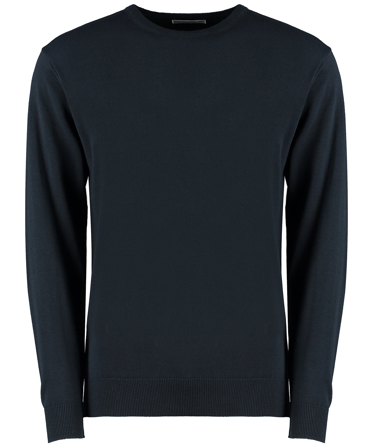 Personalised Knitted Jumpers - Black Kustom Kit Regular fit Arundel crew neck sweater
