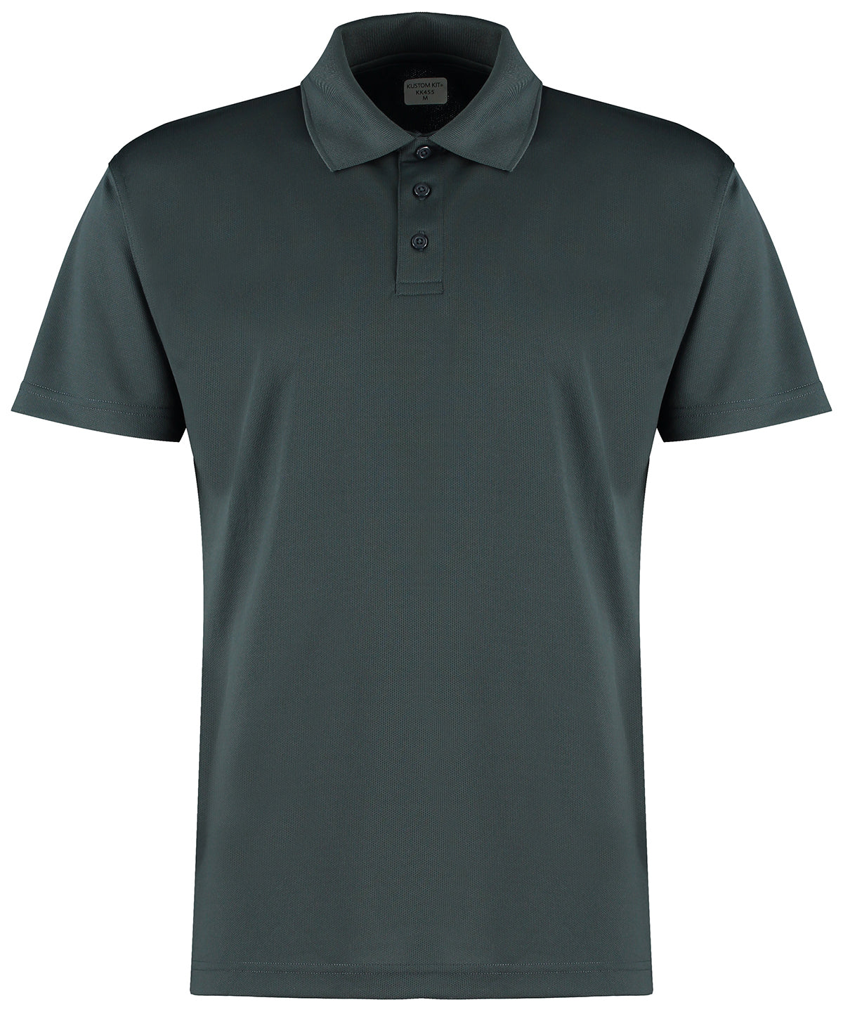 Personalised Polo Shirts - Black Kustom Kit Regular fit Cooltex® plus micro mesh polo