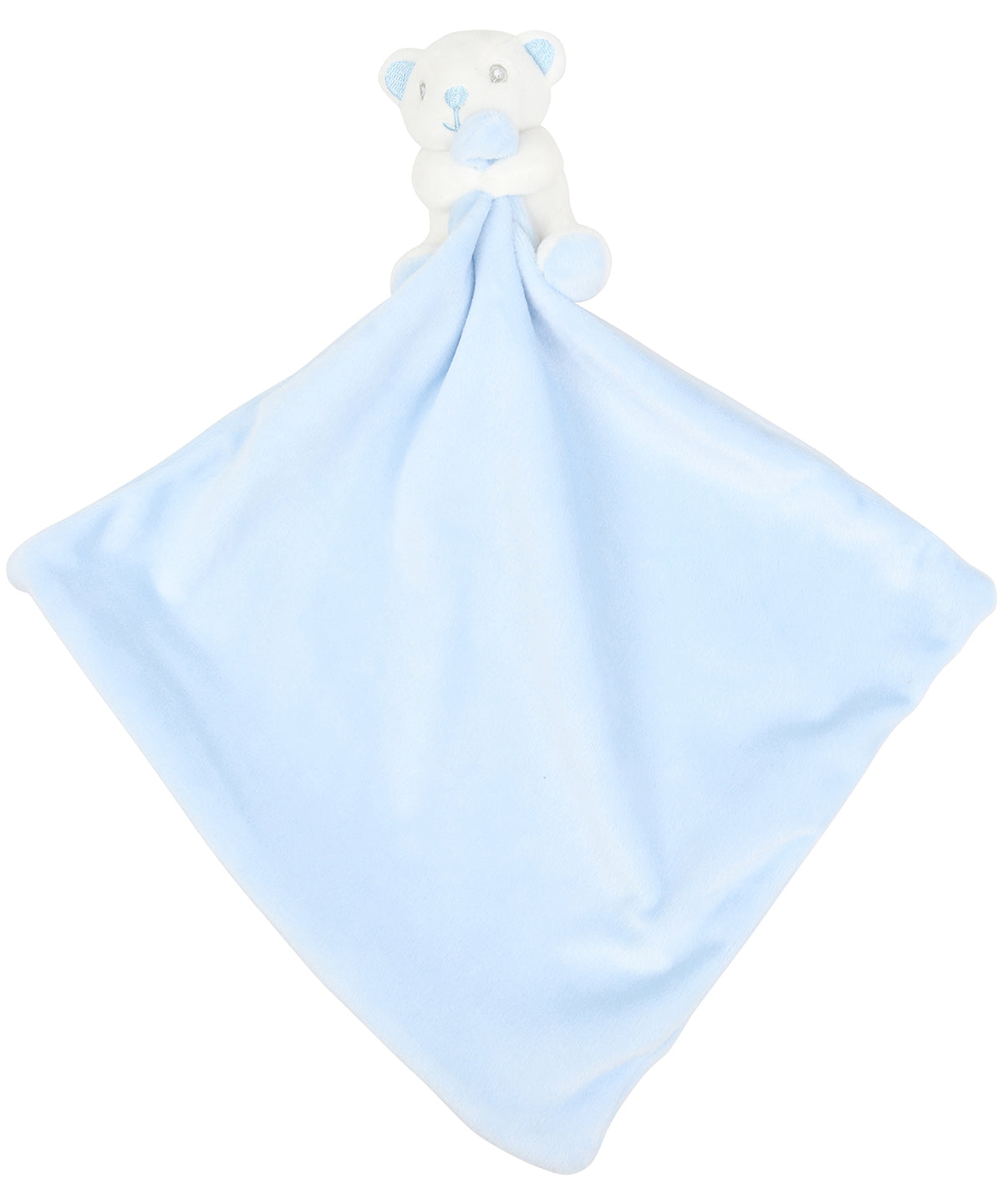 Personalised Blankets - Sky Blue Mumbles Baby animal comforter with rattle