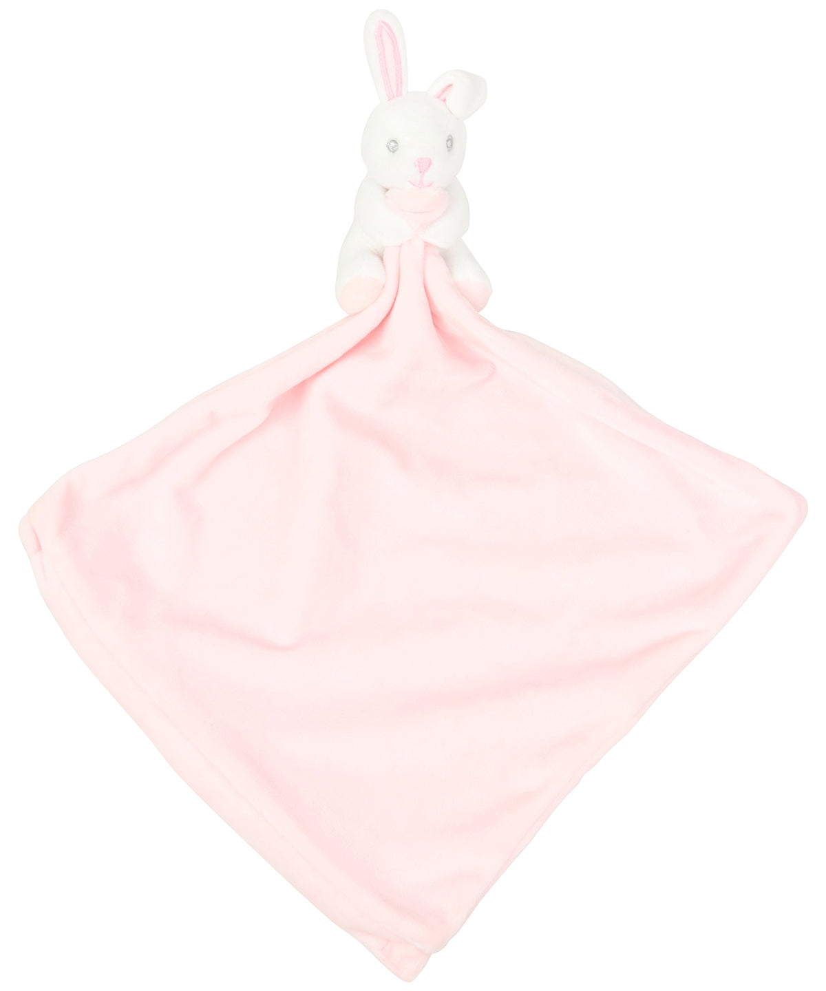 Personalised Blankets - Light Pink Mumbles Baby animal comforter with rattle
