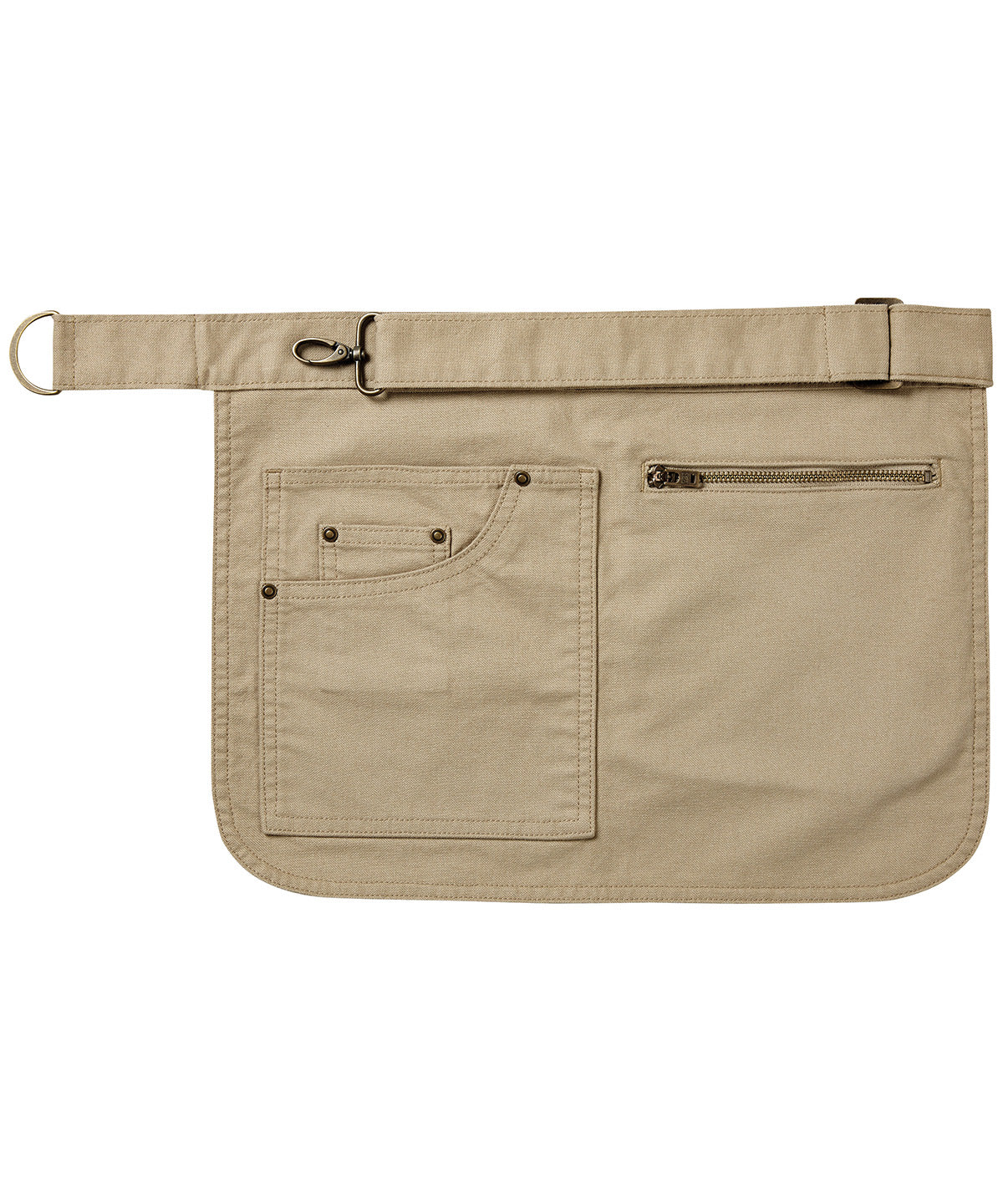 Personalised Aprons - Khaki Premier Metro utility hip apron