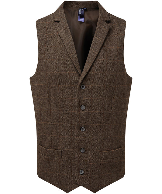 Personalised Waistcoats - Check Premier Herringbone waistcoat