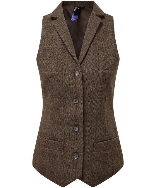 Personalised Waistcoats - Check Premier Women's herringbone waistcoat
