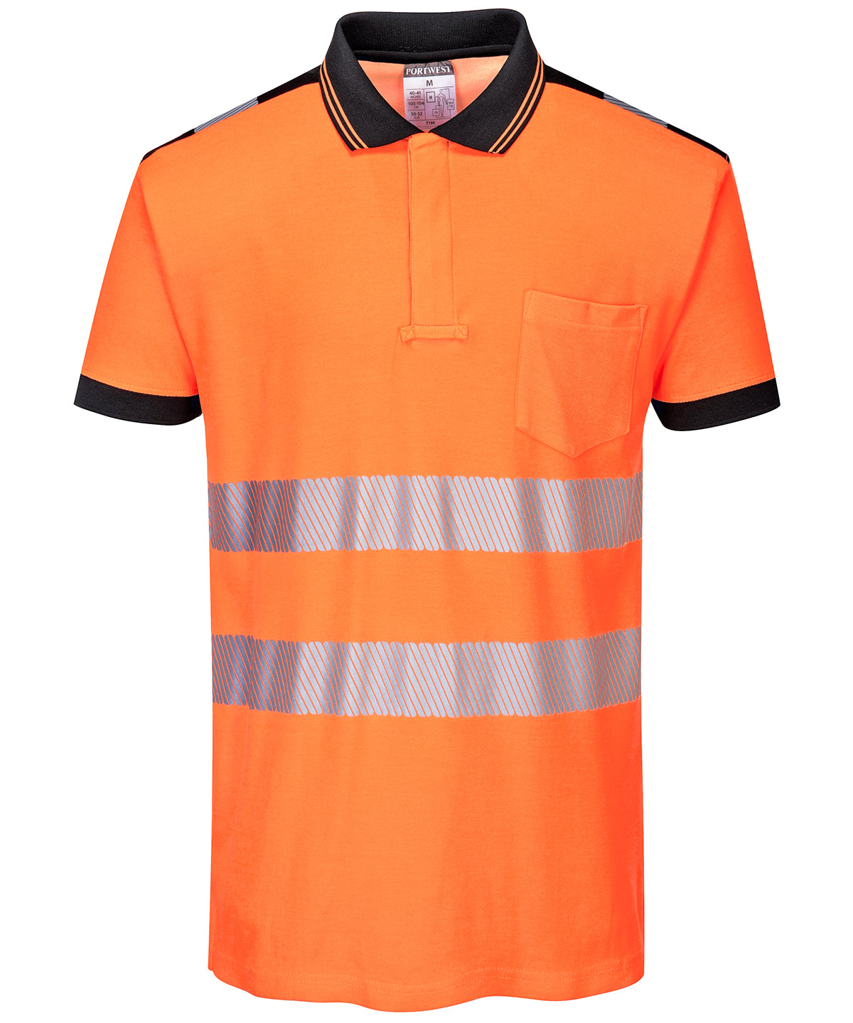 Personalised Polo Shirts - Mid Orange Portwest PW3 Hi-vis polo shirt (T180)