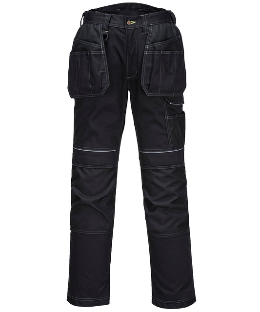 Personalised Trousers - Black Portwest PW3 Holster work trousers (T602) regular fit