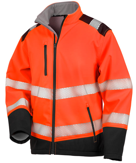 Personalised Jackets - Neon Orange Result Safeguard Printable ripstop safety softshell
