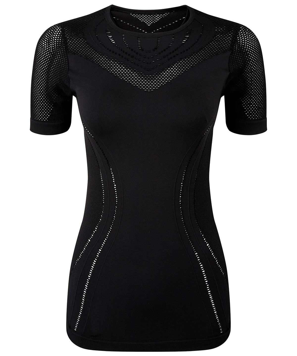 Personalised T-Shirts - Black TriDri® Women's TriDri® seamless '3D fit' multi-sport reveal sports top