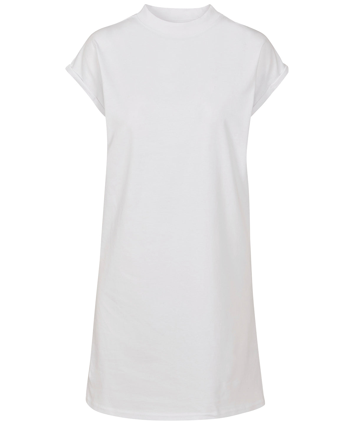 Personalised Dresses - White Build Your Brand Women's turtle extended shoulder dress