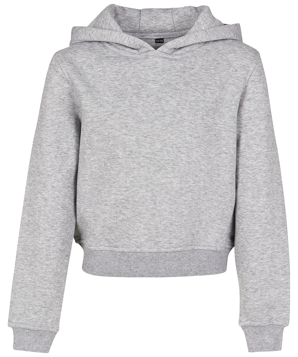 Personalised Hoodies - Black Build Your Brand Girls cropped sweat hoodie