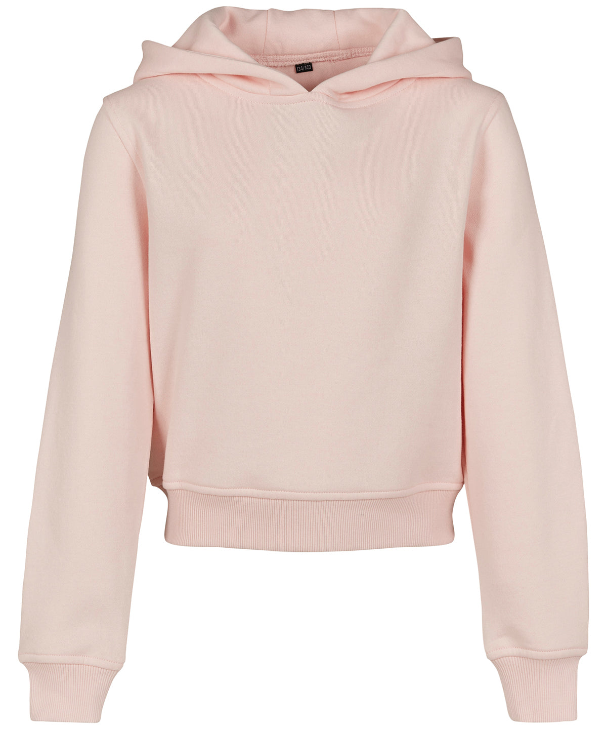 Personalised Hoodies - Black Build Your Brand Girls cropped sweat hoodie