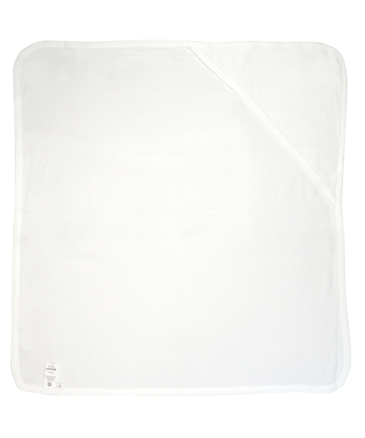 Personalised Blankets - White Babybugz Baby organic hooded blanket