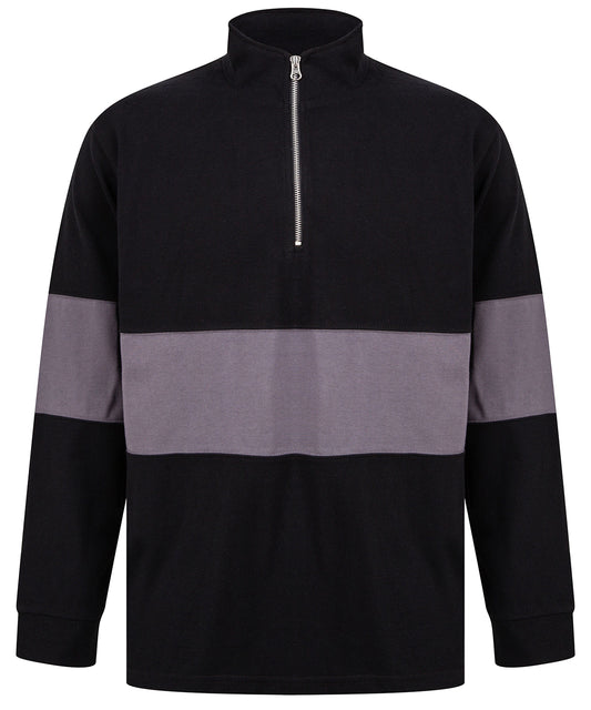 Personalised Sweatshirts - Front Row Panelled ¼ zip