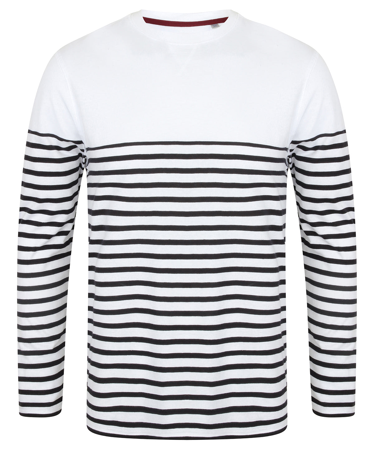 Personalised T-Shirts - Stripes Front Row Long sleeve Breton striped T