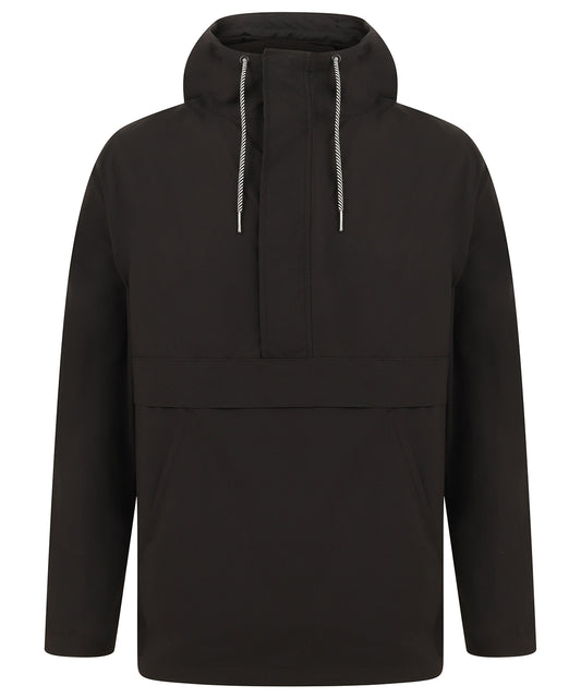 Personalised Jackets - Black Front Row Pullover half-zip jacket