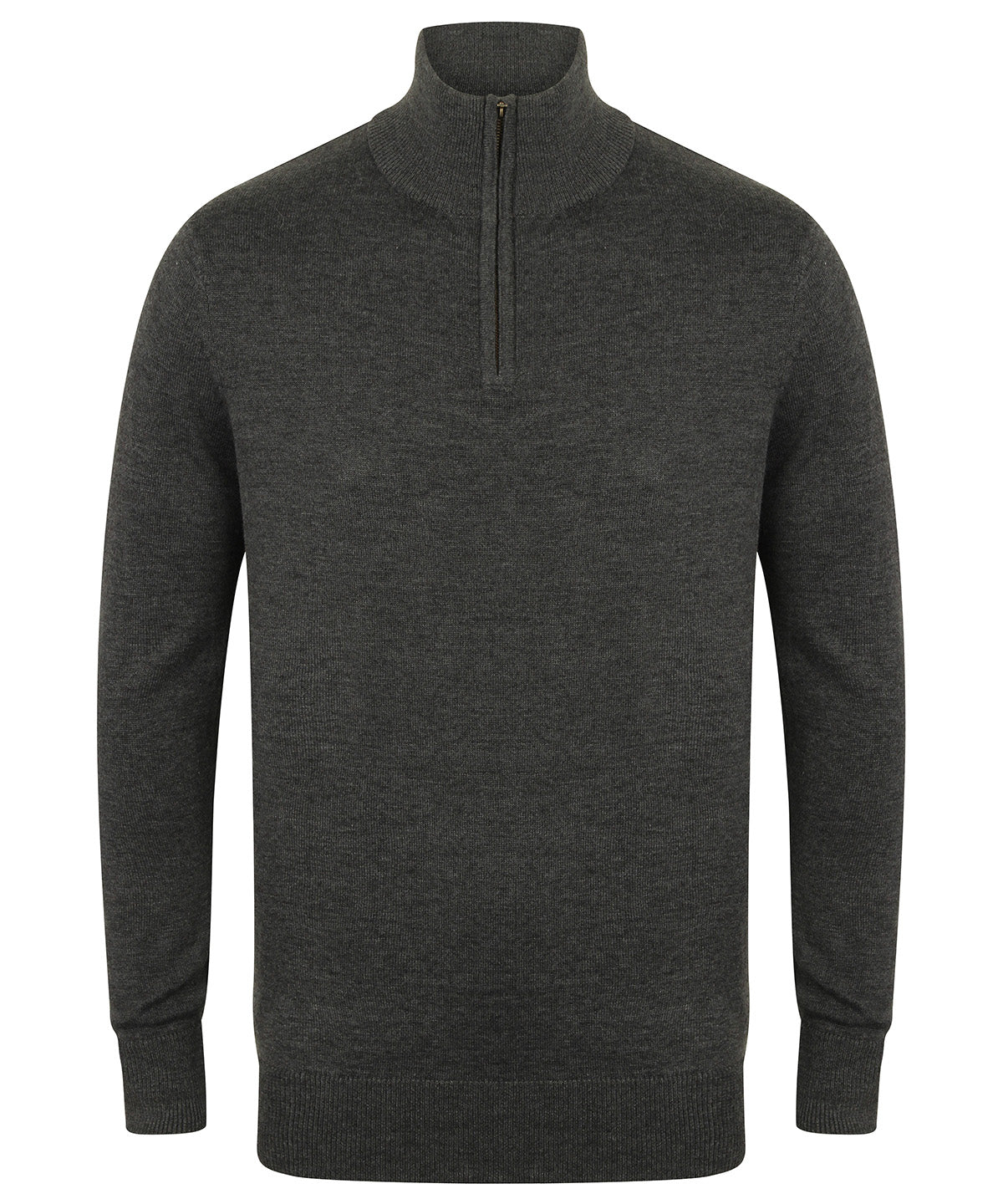 Personalised Knitted Jumpers - Black Henbury ¼ zip jumper