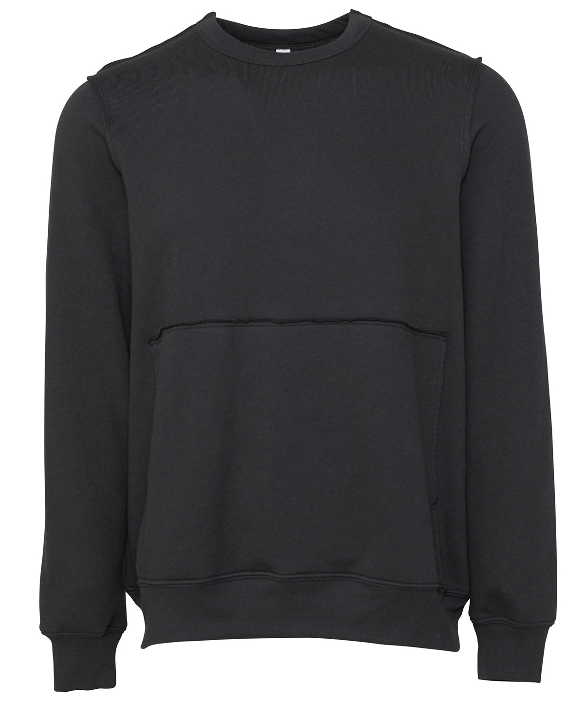 Personalised Sweatshirts - Black Bella Canvas Unisex raw-seam crew pullover